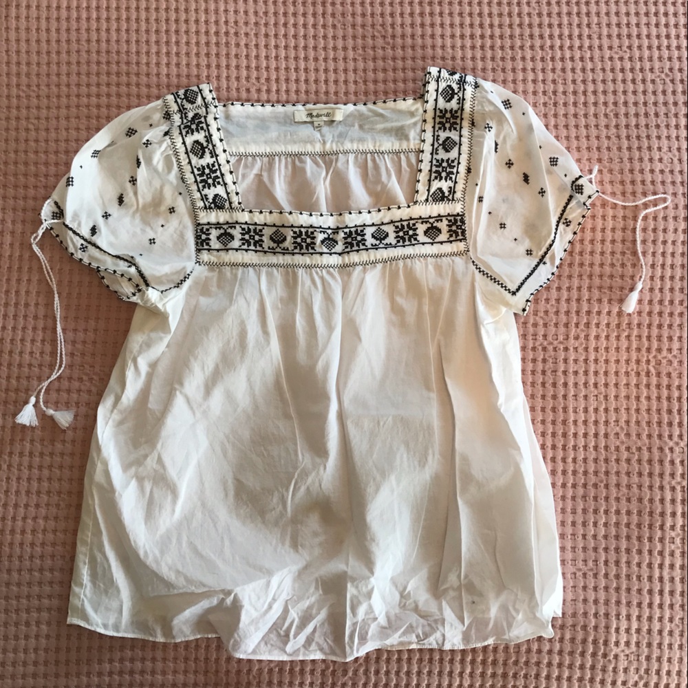Madewell Peasant Top Size Medium